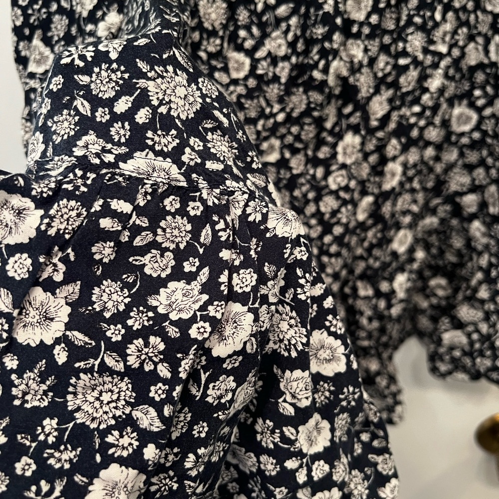 J. Crew Dark Blue and White Floral Mini Dress - Picture 4 of 7